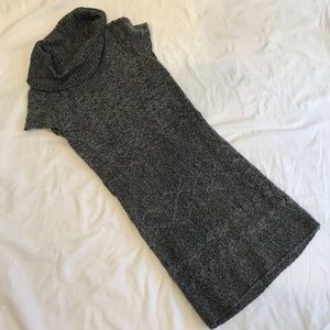 Sweater Dress Short Sleeve Size L Grey